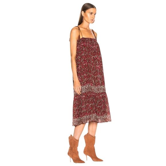 ULLA JOHNSON Eugenia Henna Tassel Cotton Midi Dress - Picture 3 of 12